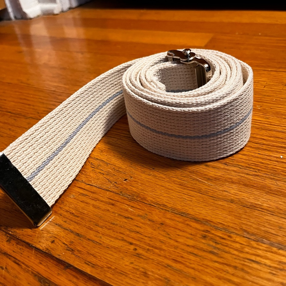 Serial Standard Physical Therapy Belt with Buckle Ivory EUC